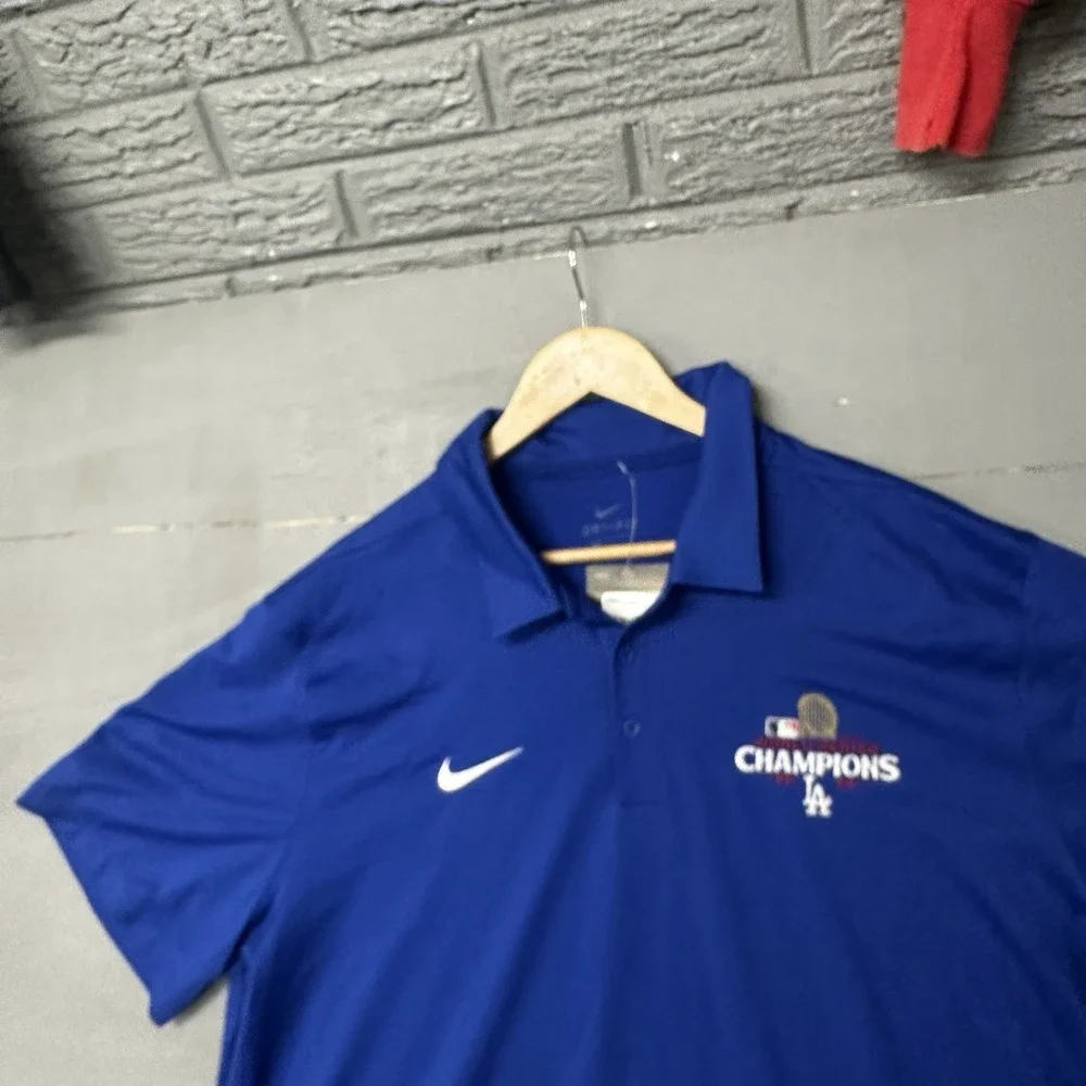 Nike Los Angeles‎ Dodgers 2024 World Series Champions Polo Shirt Size Small